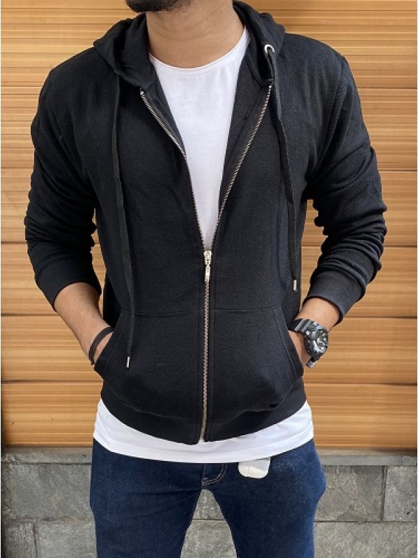 Black cheap zipper hoodie